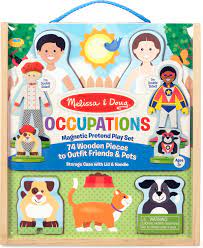 Buy Melissa & Doug Occupations Magnetic Dress-Up Wooden Pretend Play Set | Yallatoys.com