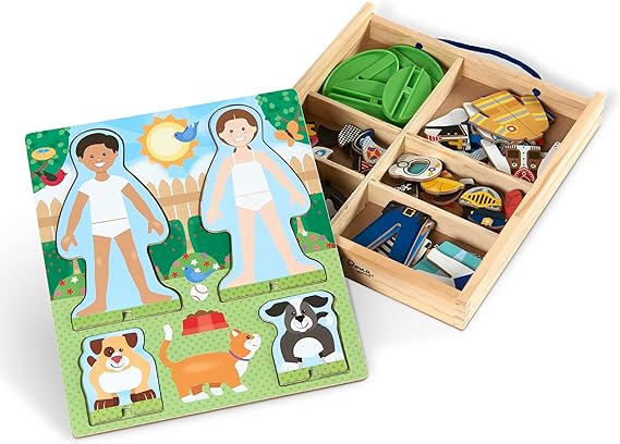 Buy Melissa & Doug Occupations Magnetic Dress-Up Wooden Pretend Play Set | Yallatoys.com