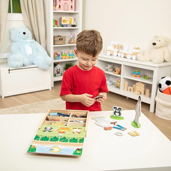 Buy Melissa & Doug Occupations Magnetic Dress-Up Wooden Pretend Play Set | Yallatoys.com