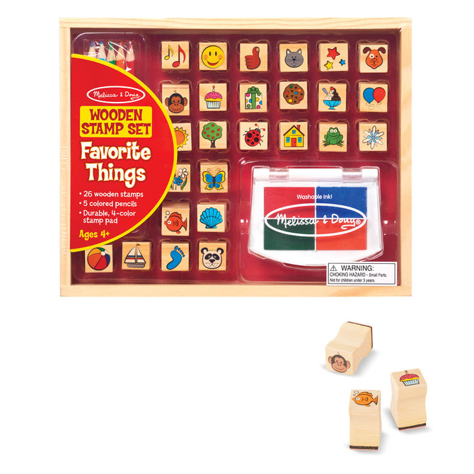 Buy Melissa & Doug Wooden Favorite Things Stamp Set | Yallatoys.com
