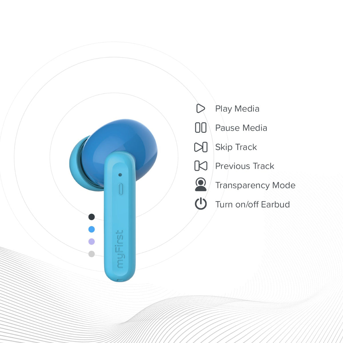 Buy myFirst CareBuds Blue | Yallatoys.com
