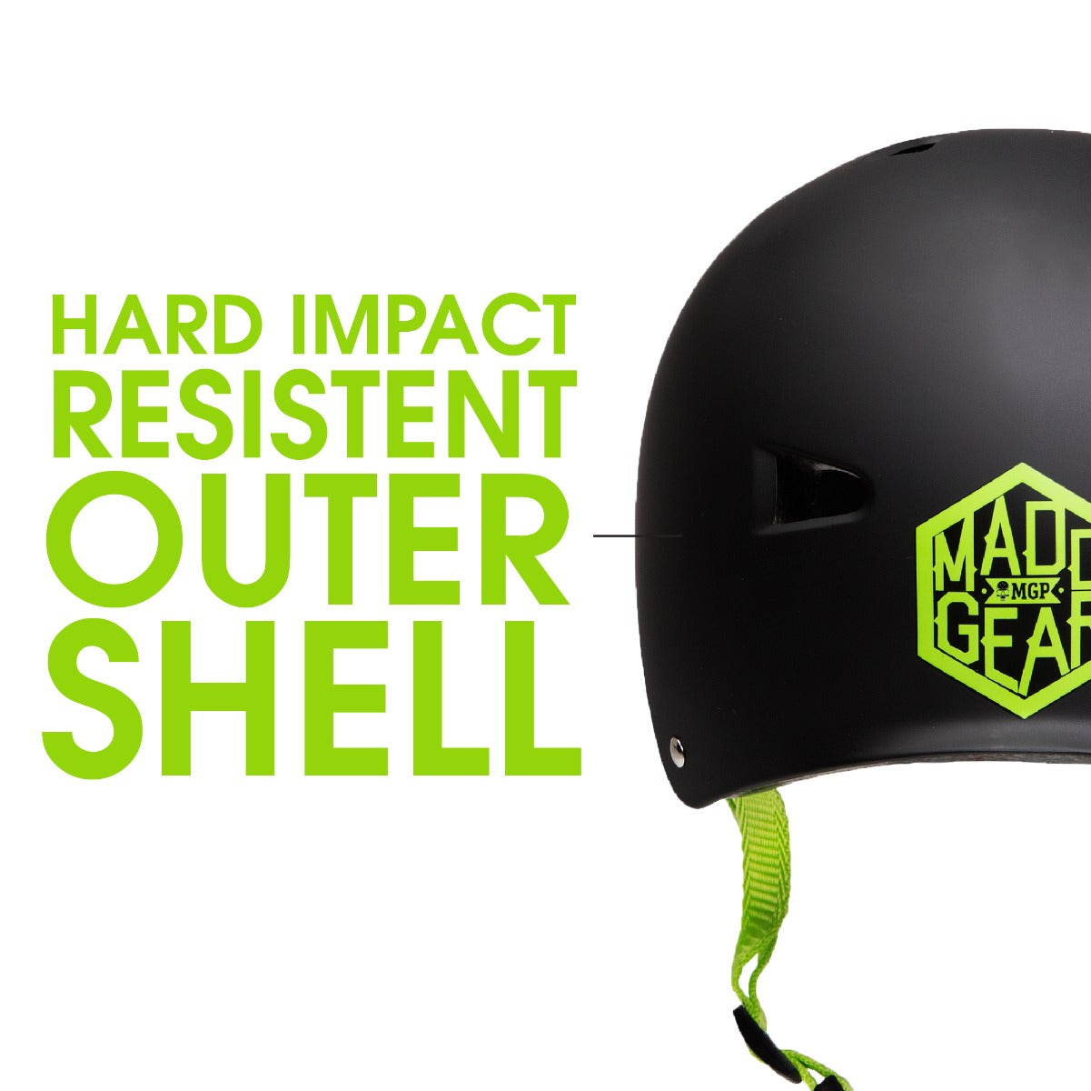 Buy Madd Gear Kids Helmet Black Green | Yallatoys.com