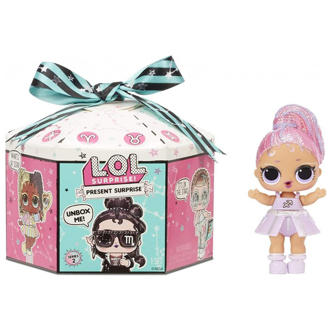 Buy LOL Surprise Present Surprise Series 2 Glitter Shimmer Star Sign Themed Doll with 8 Surprises | Yallatoys.com