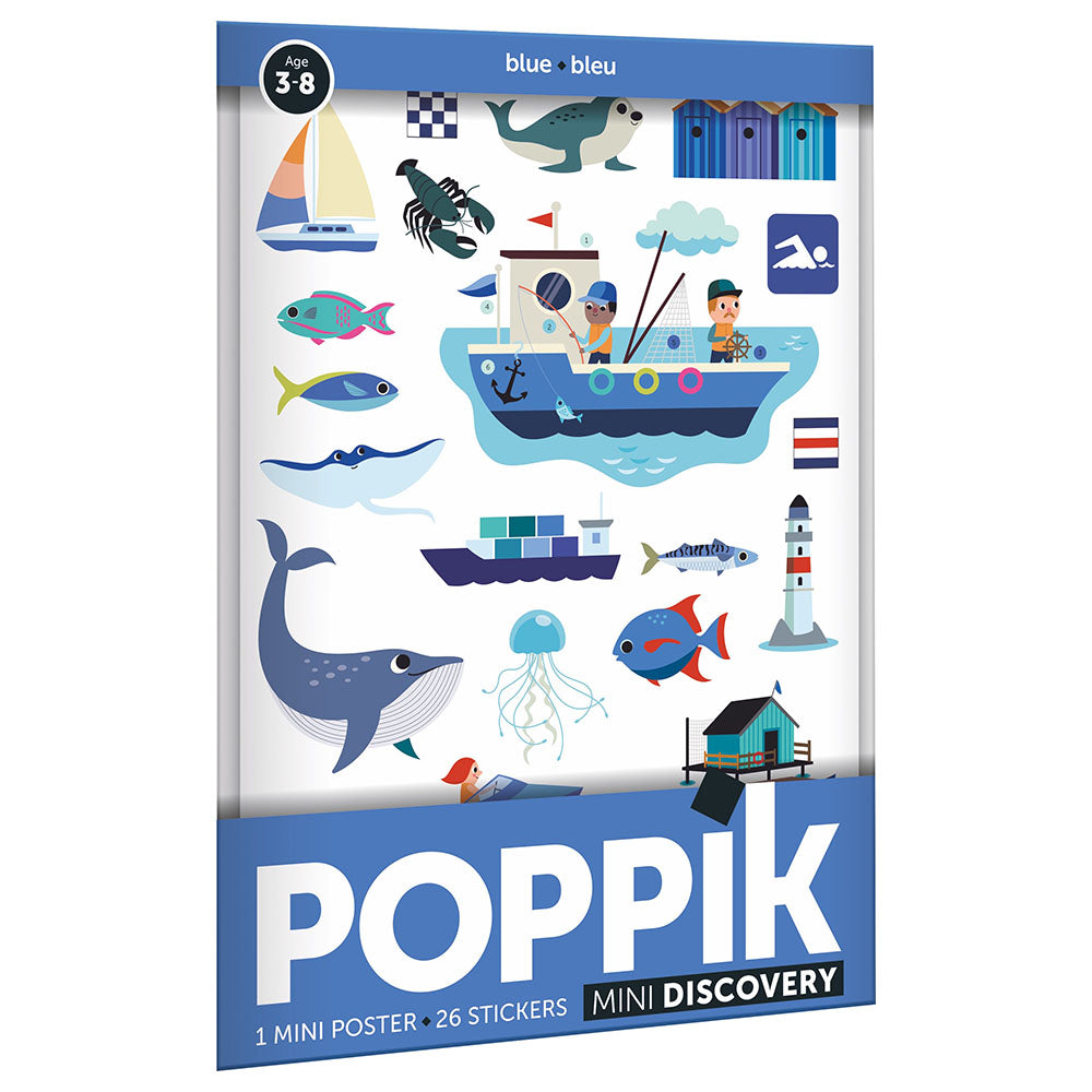 Buy Poppik Mini Sticker Poster Learning Colours Blue | Yallatoys.com