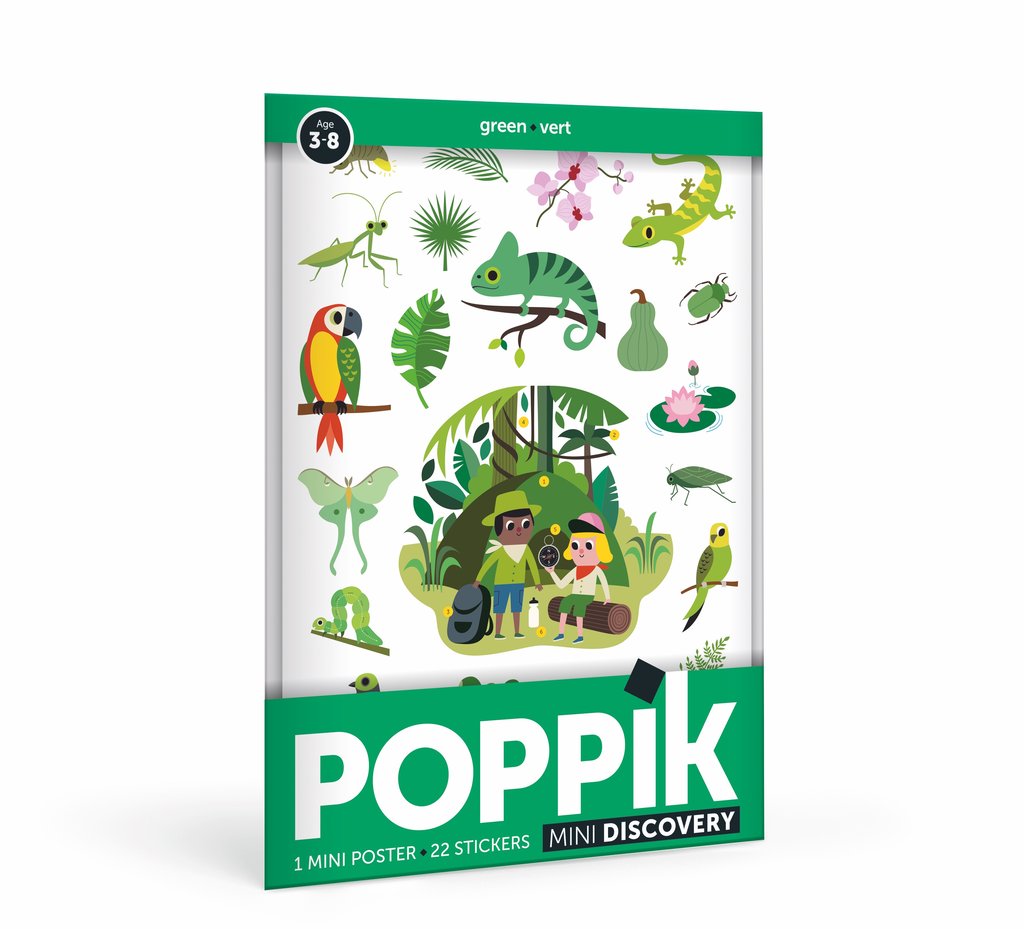 Buy Poppik Mini Sticker Poster Learning Colours Green | Yallatoys.com