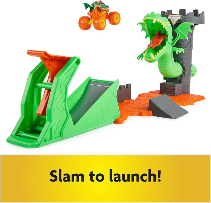 Buy Monster Jam Dueling Dragon Playset with Exclusive 1:64 Scale Dragon Monster Truck | Yallatoys.com