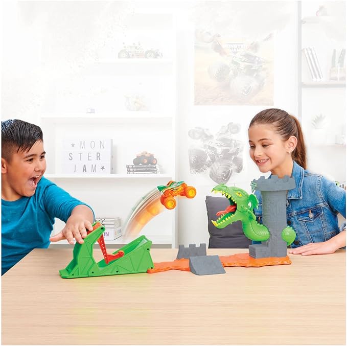 Buy Monster Jam Dueling Dragon Playset with Exclusive 1:64 Scale Dragon Monster Truck | Yallatoys.com