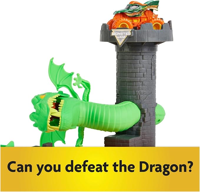 Buy Monster Jam Dueling Dragon Playset with Exclusive 1:64 Scale Dragon Monster Truck | Yallatoys.com