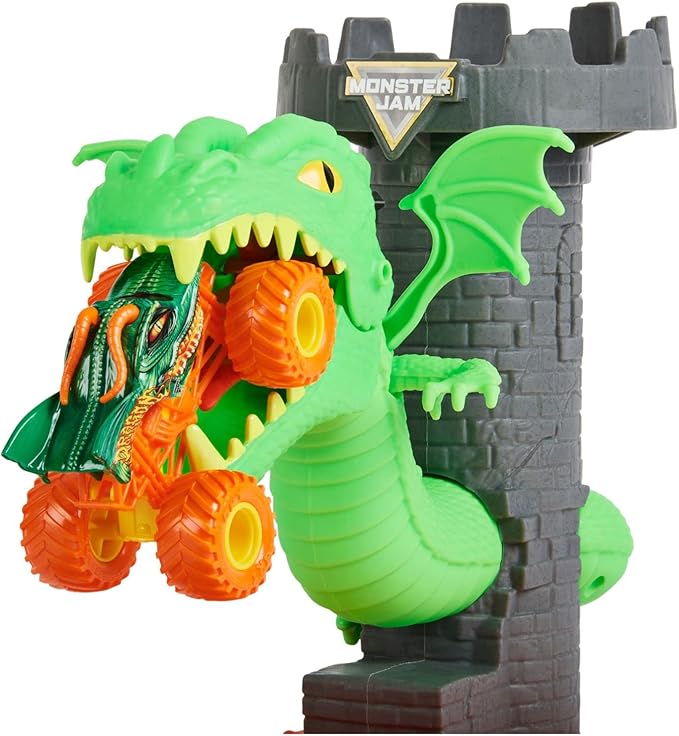 Buy Monster Jam Dueling Dragon Playset with Exclusive 1:64 Scale Dragon Monster Truck | Yallatoys.com