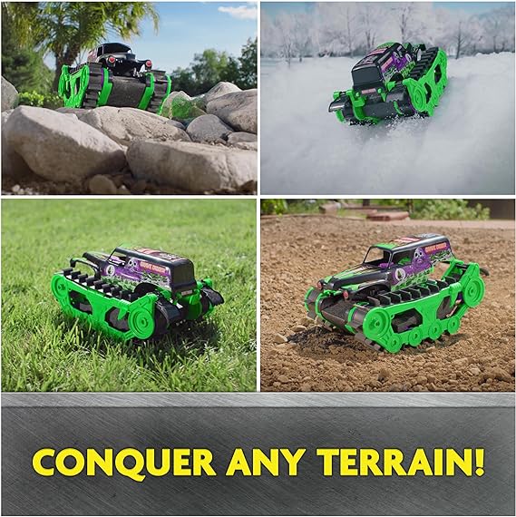Buy Monster Jam Official Grave Digger Trax All-Terrain Remote Control Outdoor Vehicle | Yallatoys.com