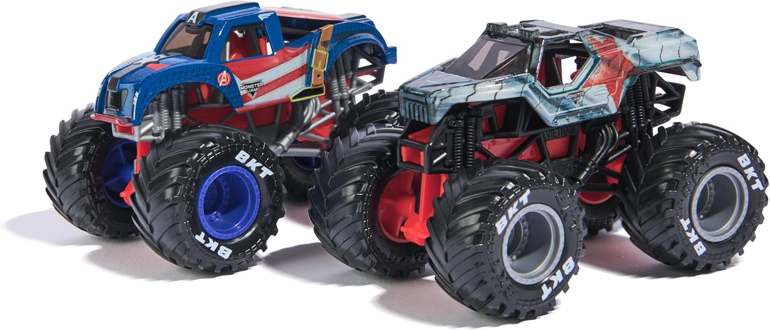 Buy Monster Jam Marvel Official Captain America Vs. Winter Soldier Die Cast Monster Trucks | Yallatoys.com