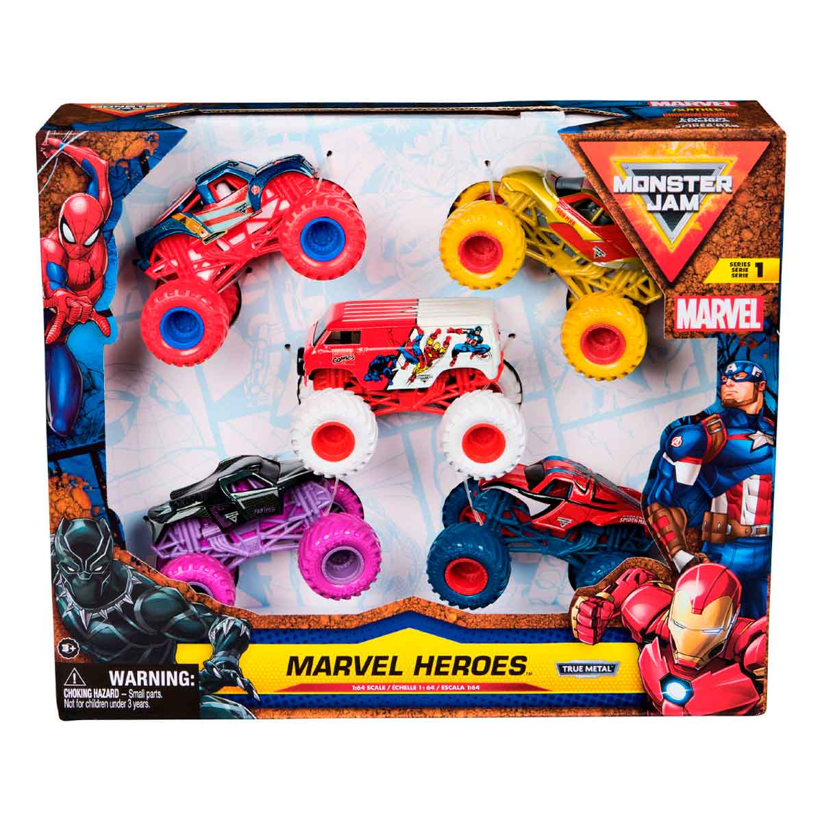 Buy Monster Jam Marvel Vehicles 5pcs | Yallatoys.com
