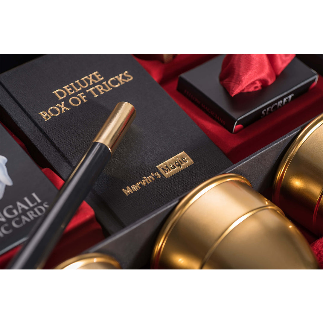 Buy Marvins Magic Deluxe Trick Box Multicolor Trick Box Wizard Supplies Include Mystical Magic Cards, Dynamic Coins | Yallatoys.com