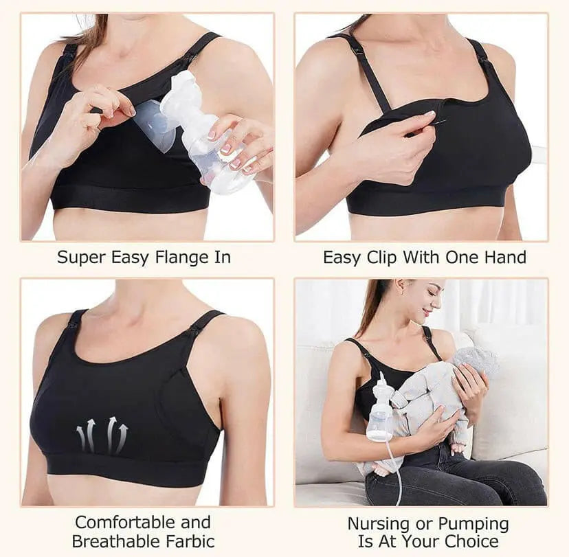 Momcozy Hands-Free Pumping Bra Black Momcozy Yallatoys