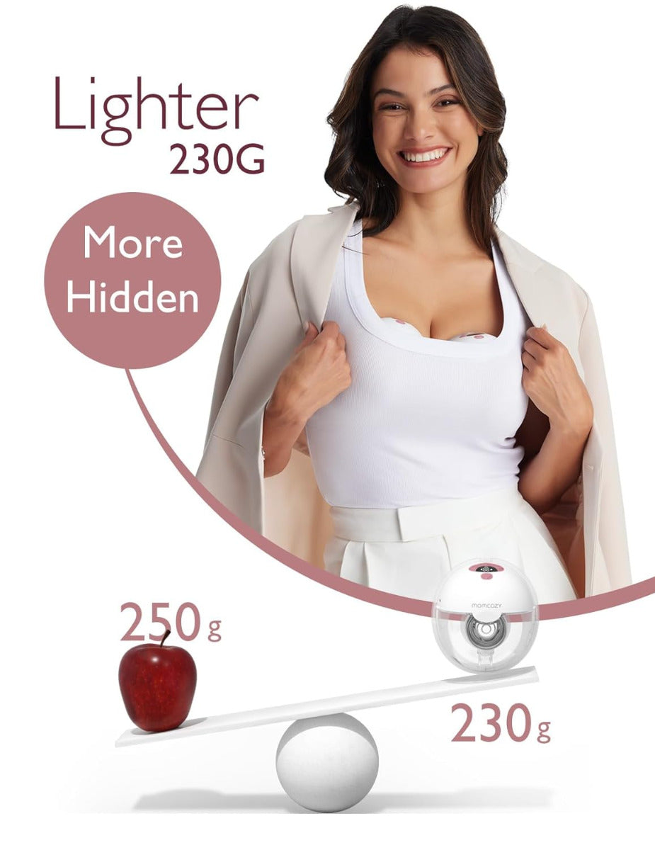 Momcozy Wearable Breast Pump M5 Double Maroon Momcozy Yallatoys