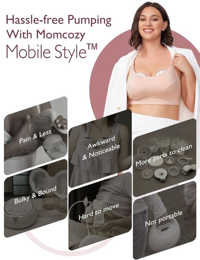 Momcozy Mobile Style M6 Breast Pump Single Maroon Momcozy Yallatoys