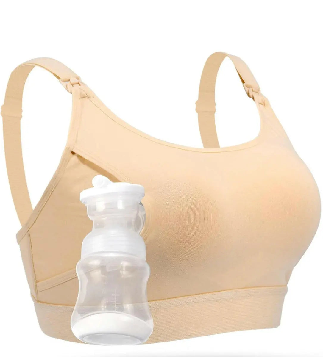 Momcozy Hands-Free Pumping Bra Biege Momcozy