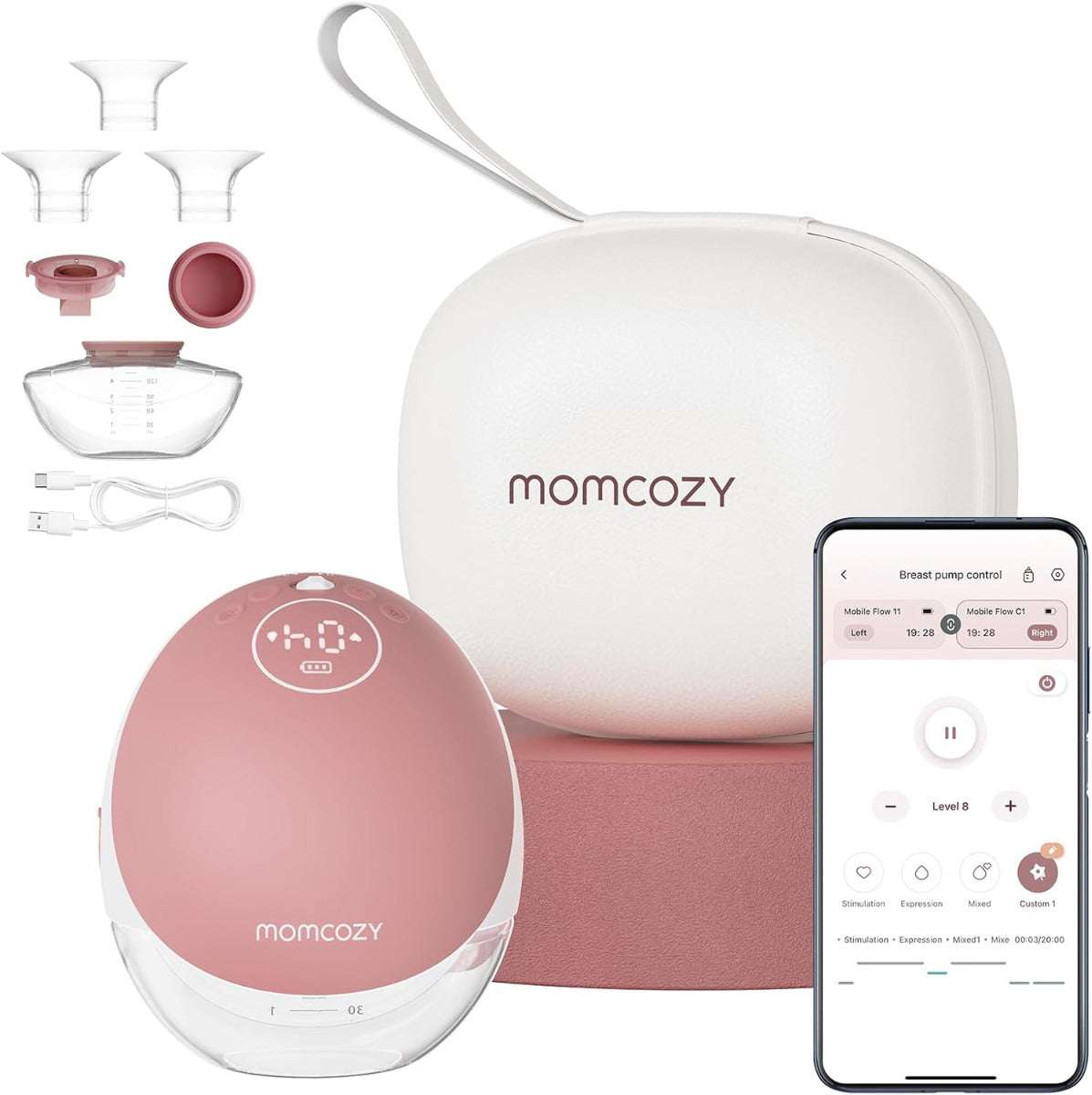 Momcozy Mobile Flow M9 Breast Pump Single Marron