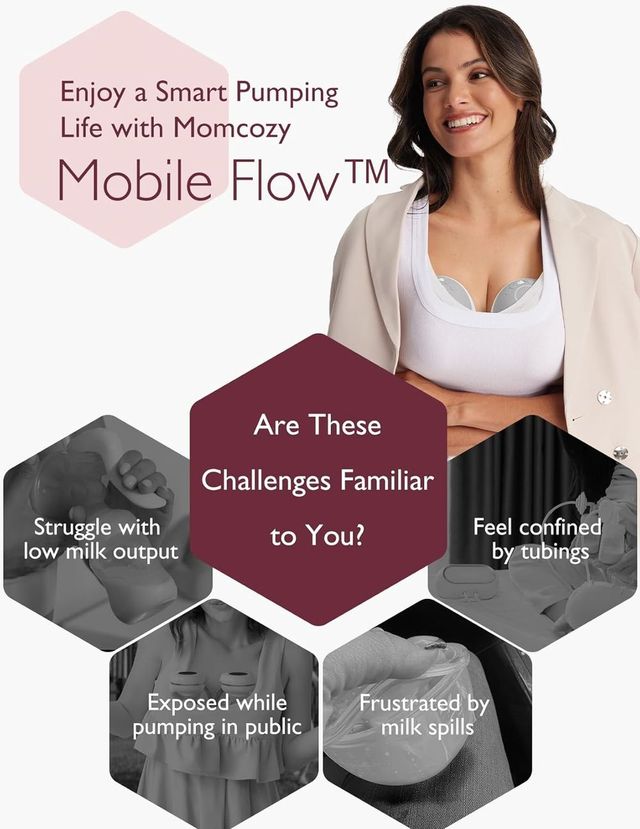 Momcozy Mobile Flow M9 Breast Pump Single Grey Momcozy Yallatoys