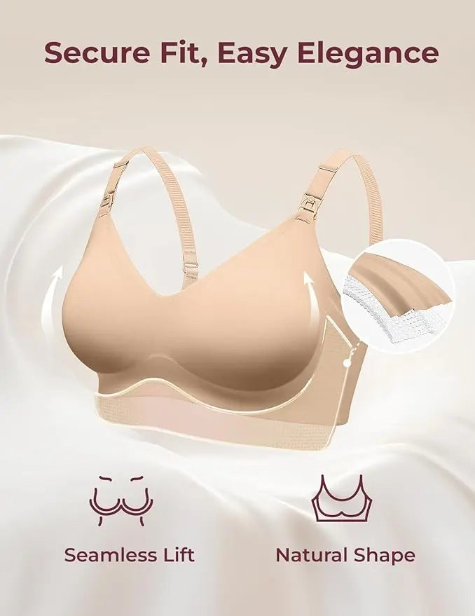 Momcozy Nursing Bra Beige Momcozy
