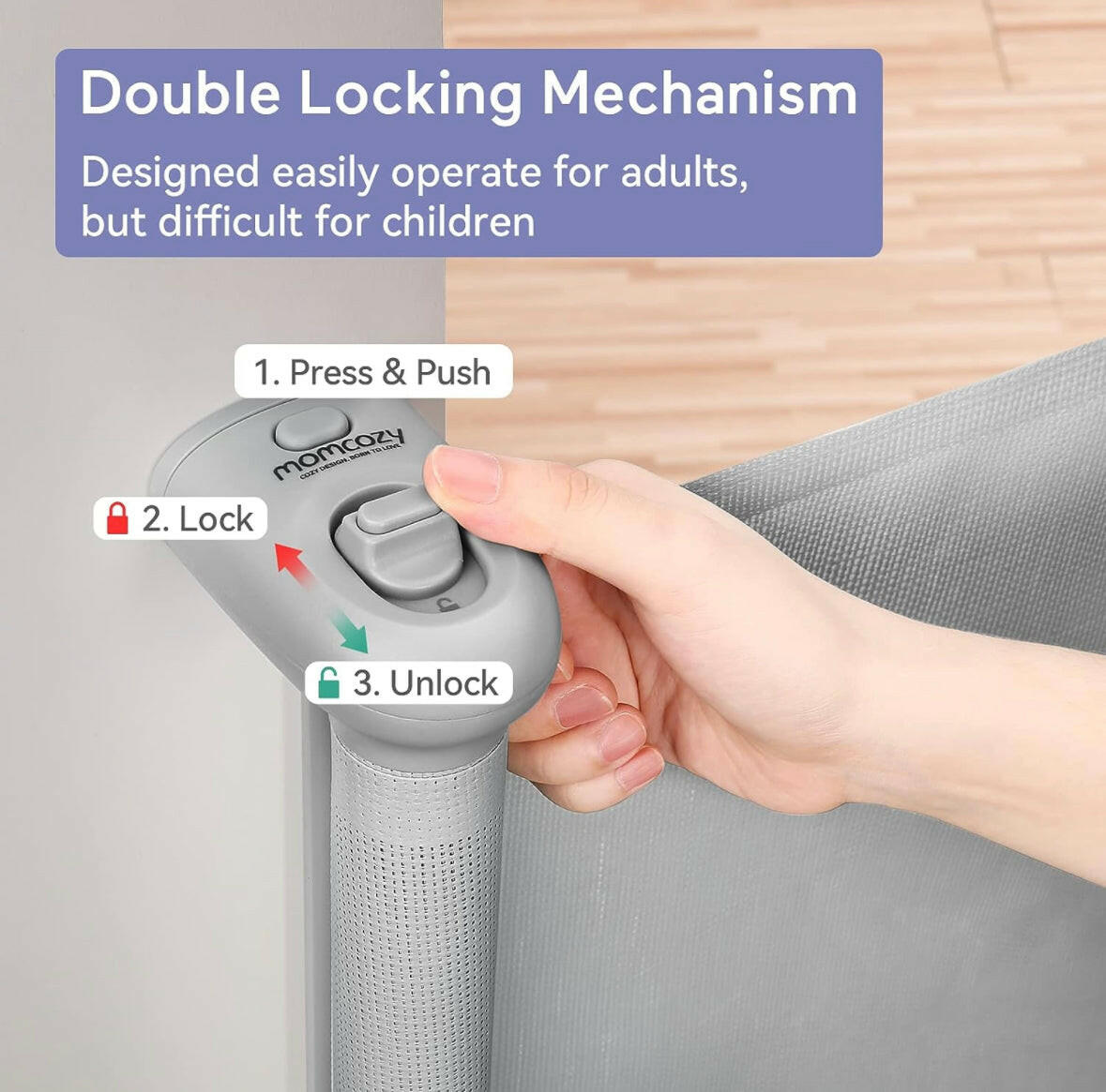 Momcozy Retractable Baby Gate 140cm Momcozy Yallatoys