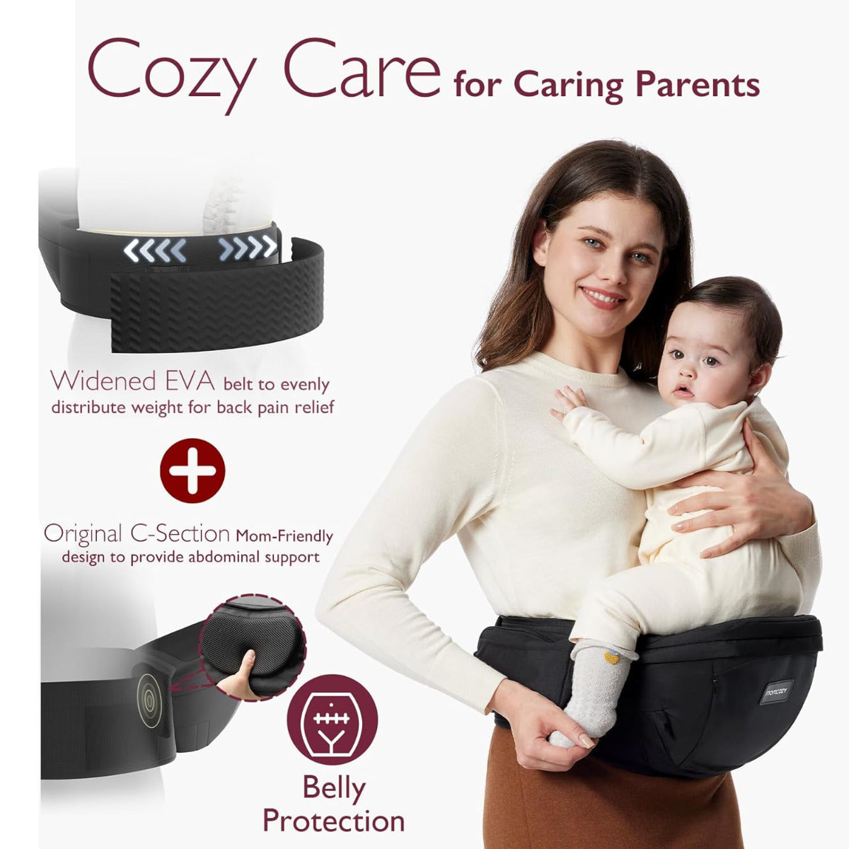 Momcozy Baby Hip Carrier Original 3D Belly Protector for C-Section Mom Momcozy Yallatoys