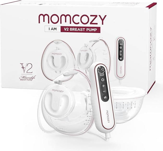Momcozy Ultra Light Wearable Breast Pump Set V2 White Momcozy Yallatoys