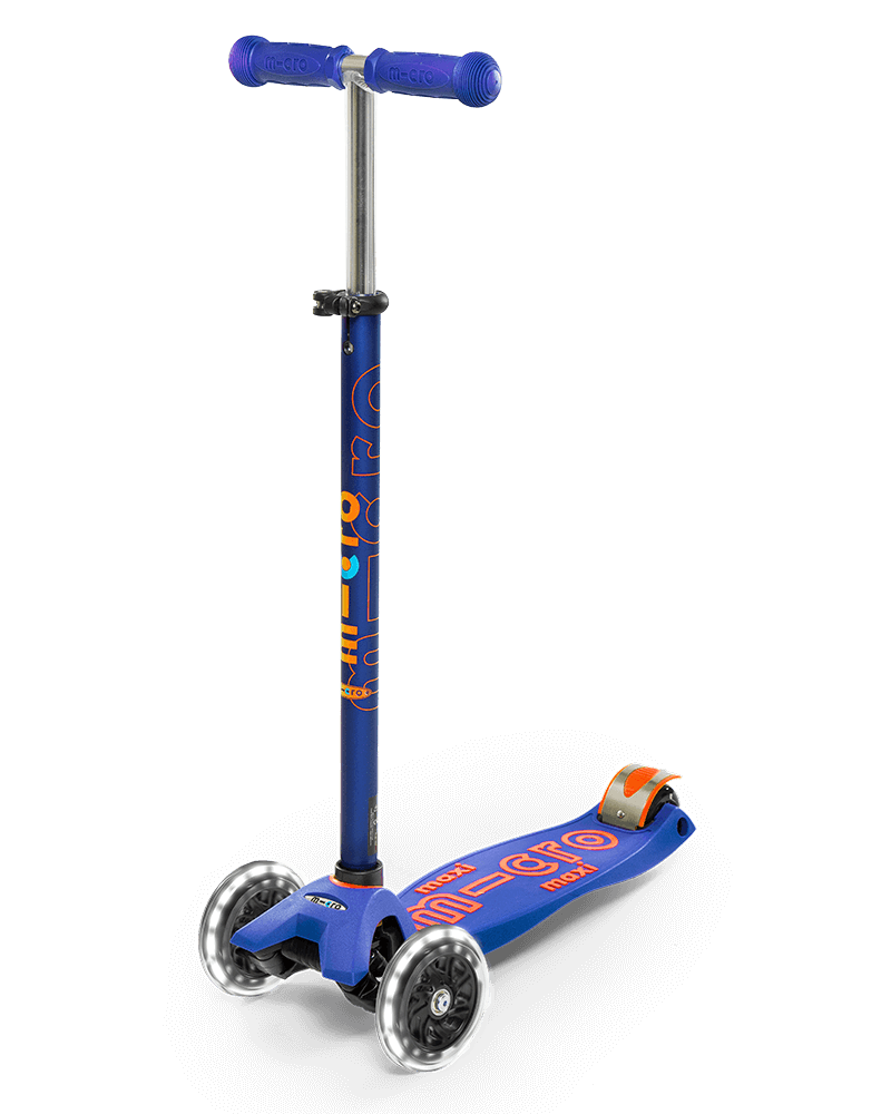 Buy Micro Maxi Deluxe Led Blue Scooter | Yallatoys.com