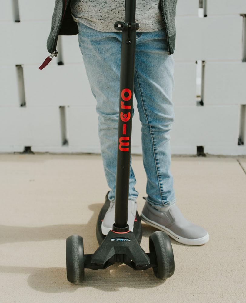 Buy Micro Maxi Deluxe Pro Scooter Black & Red | Yallatoys.com