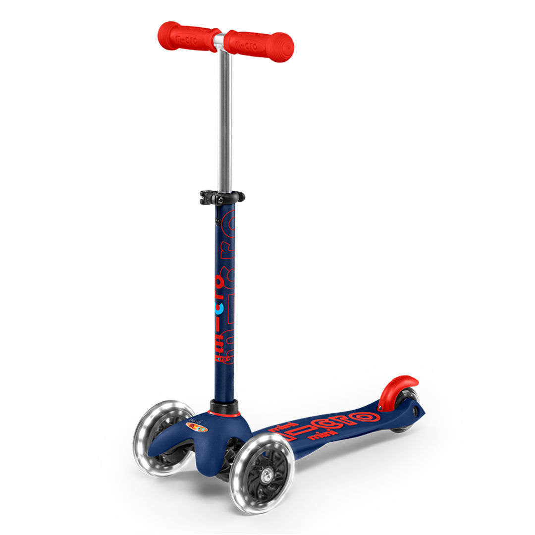 Buy Micro Mini Deluxe Scooter With Led Navy Blue | Yallatoys.com