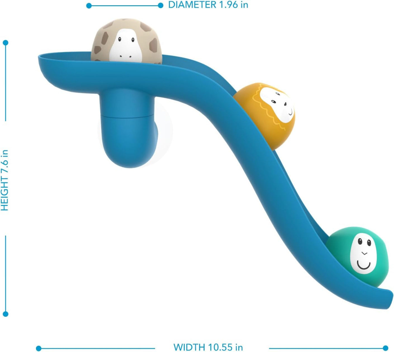 Matchstick Monkey Bathtime Slide Set Blue Matchstick Monkey Yallatoys