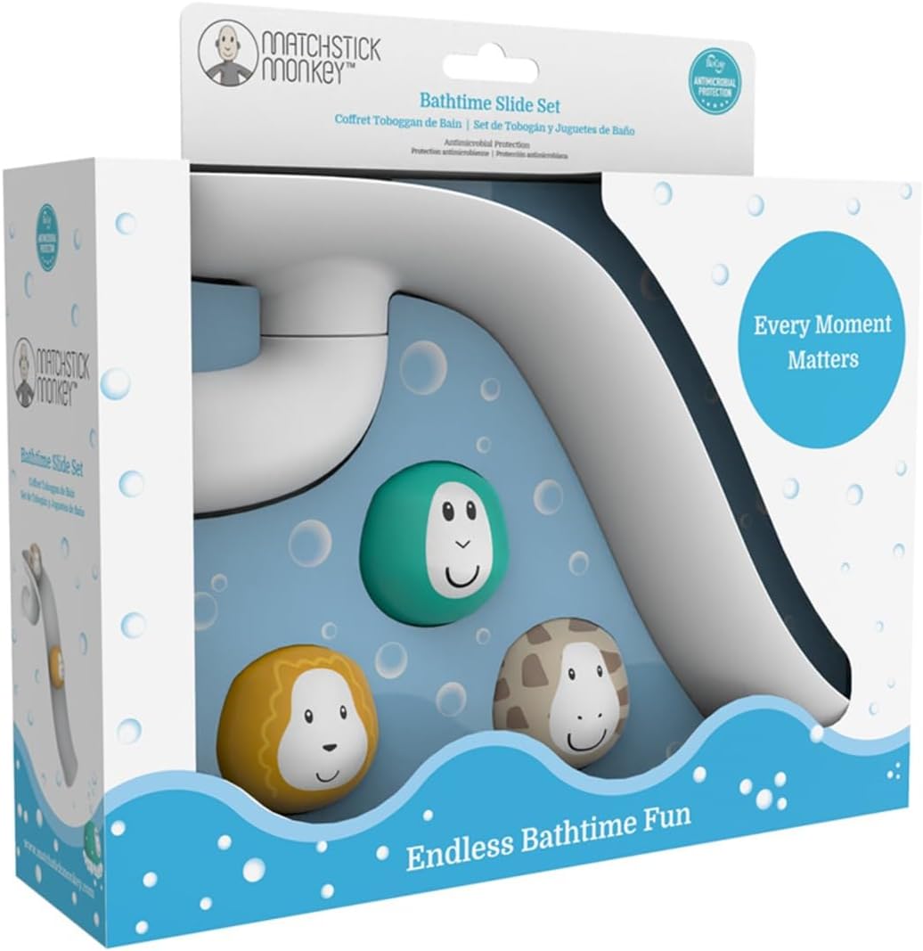 Matchstick Monkey Bathtime Slide Set White Matchstick Monkey Yallatoys