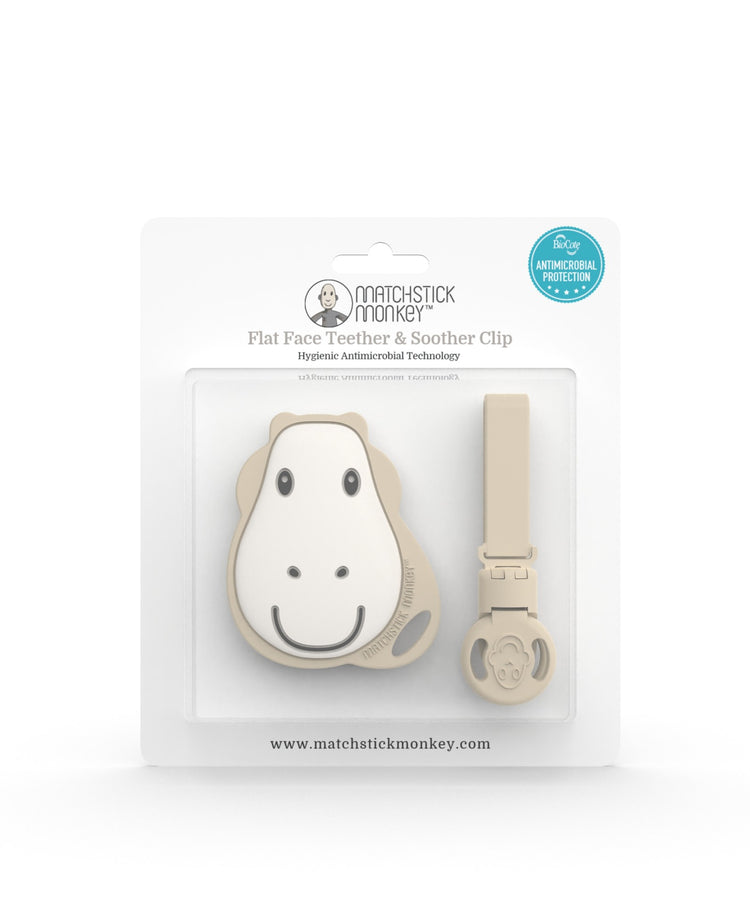 Matchstick Monkey Flat Face Teether and Soother Clip Giraffe Matchstick Monkey Yallatoys