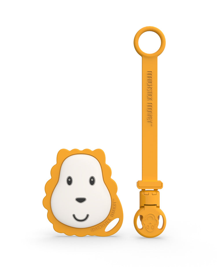 Matchstick Monkey Flat Face Teether and Soother Clip Lion Matchstick Monkey Yallatoys