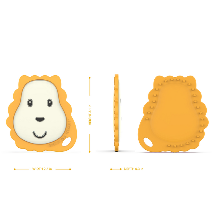Matchstick Monkey Flat Face Teether and Soother Clip Lion Matchstick Monkey Yallatoys