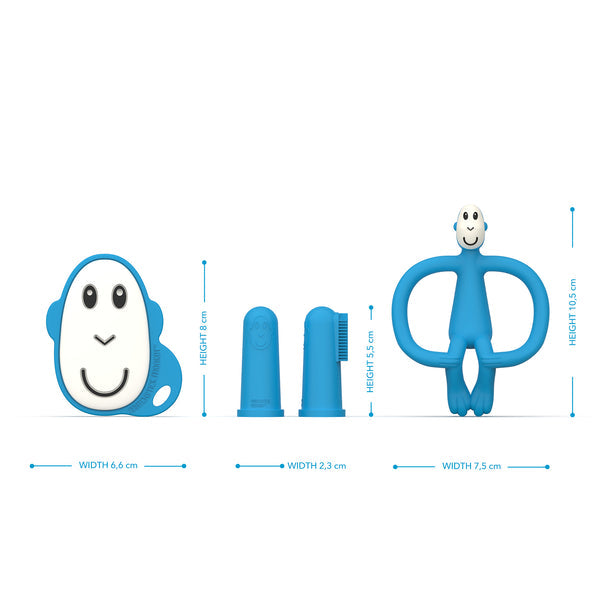 Matchstick Monkey Teething Starter Set Blue Matchstick Monkey Yallatoys
