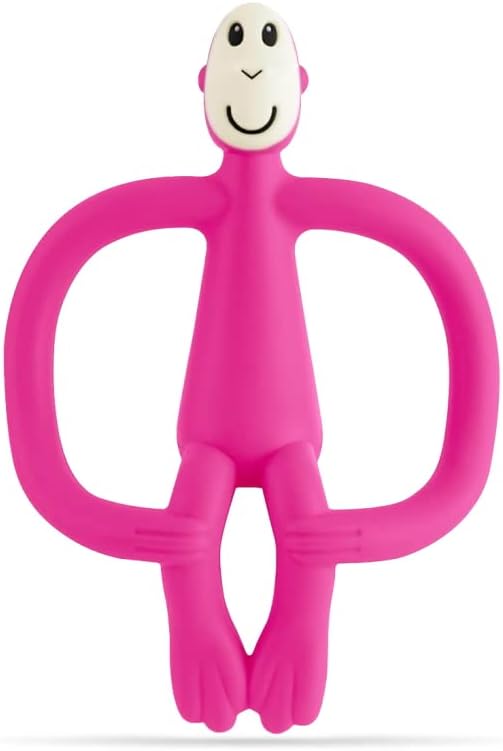 Matchstick Monkey Original Teether & Gel Applicator Silicone Rubine Pink Monkey Matchstick Monkey Yallatoys