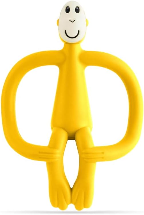 Matchstick Monkey Original Teether & Gel Applicator Silicone Rubine Yellow Monkey Matchstick Monkey Yallatoys