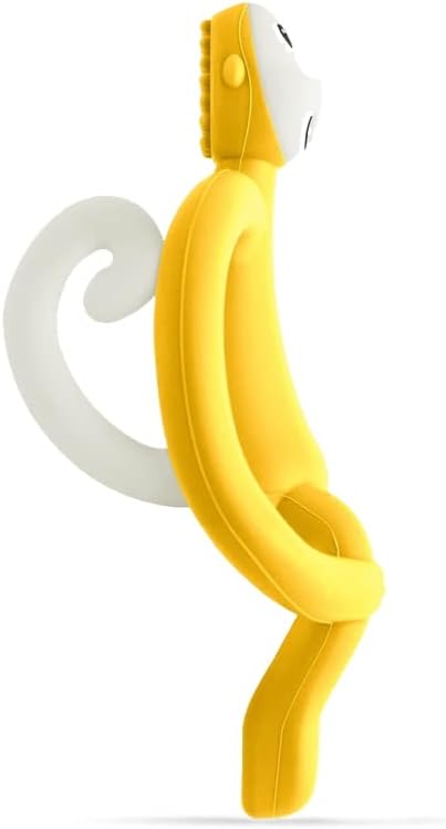 Matchstick Monkey Original Teether & Gel Applicator Silicone Rubine Yellow Monkey Matchstick Monkey Yallatoys