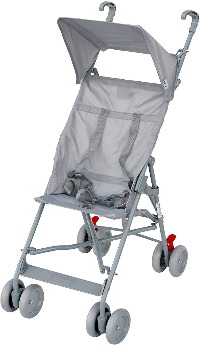 Buy Moon Jet Light Weight Compact Fold Buggy Stroller Light Grey | Yallatoys.com