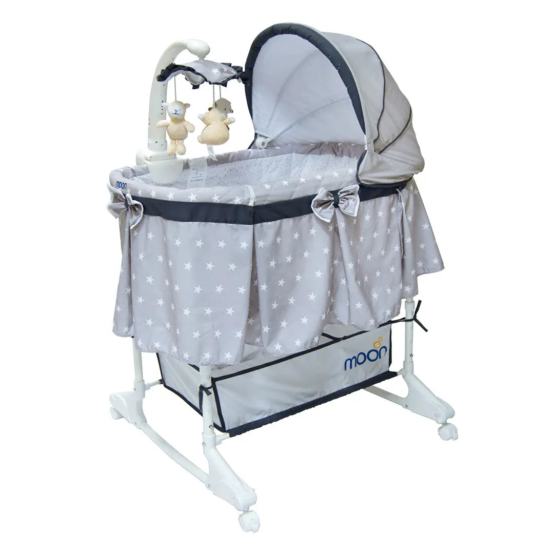 Moon Soffy 4 In 1 Convertible Cradle Dark Grey Moon