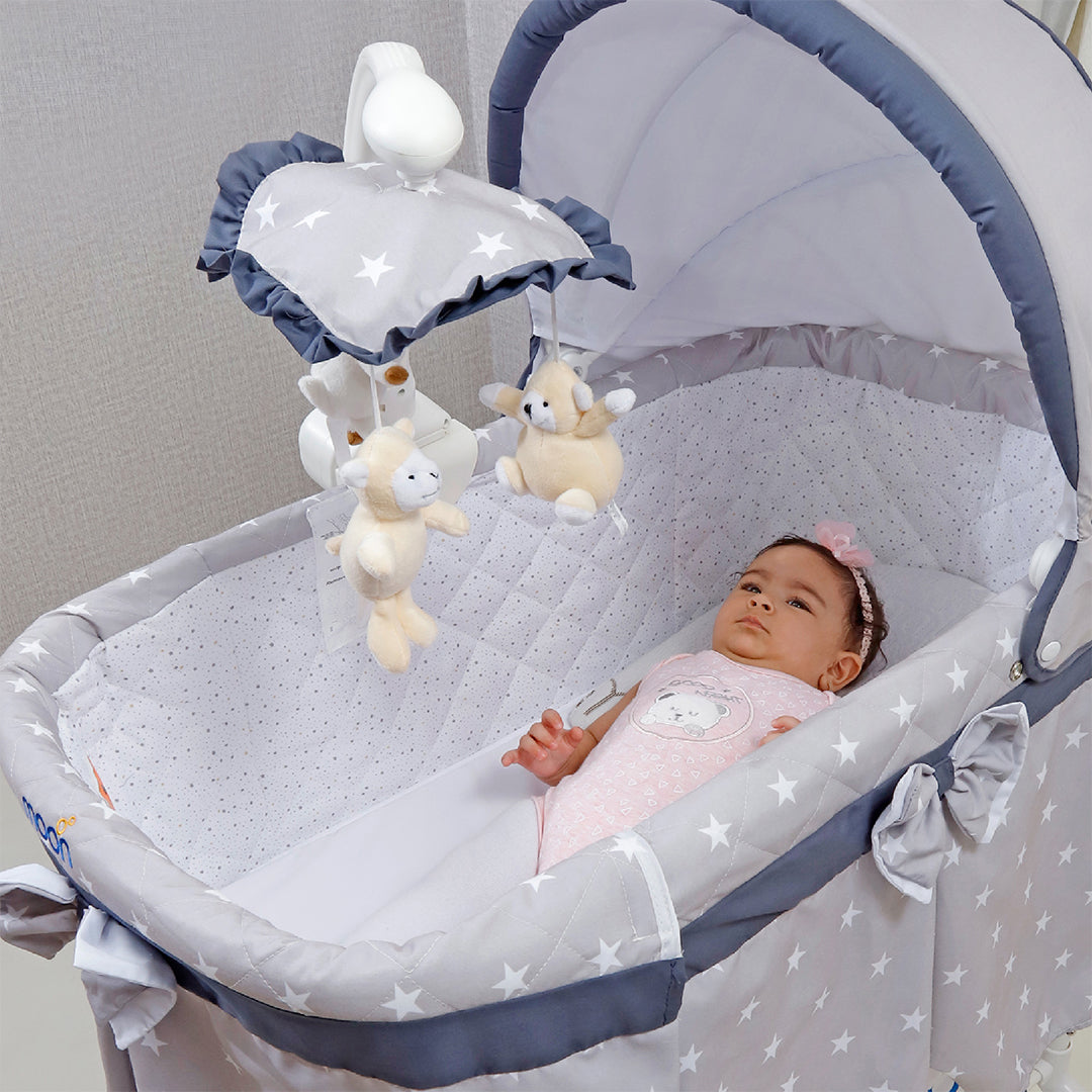 Buy Moon Soffy 4 In 1 Convertible Cradle Dark Grey | Yallatoys.com