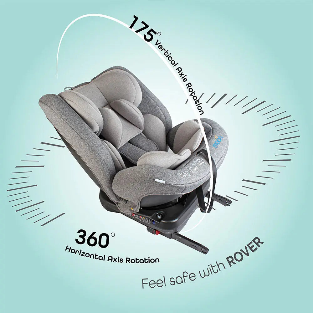 Moon Rover Baby Car seat Group:0+/I/II/III Grey Moon Yallatoys