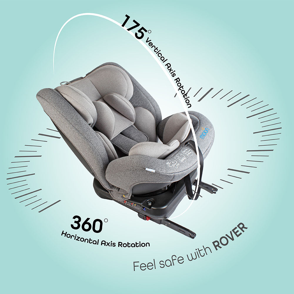 Buy Moon Rover Baby Car seat Group:0+/I/II/III Grey | Yallatoys.com