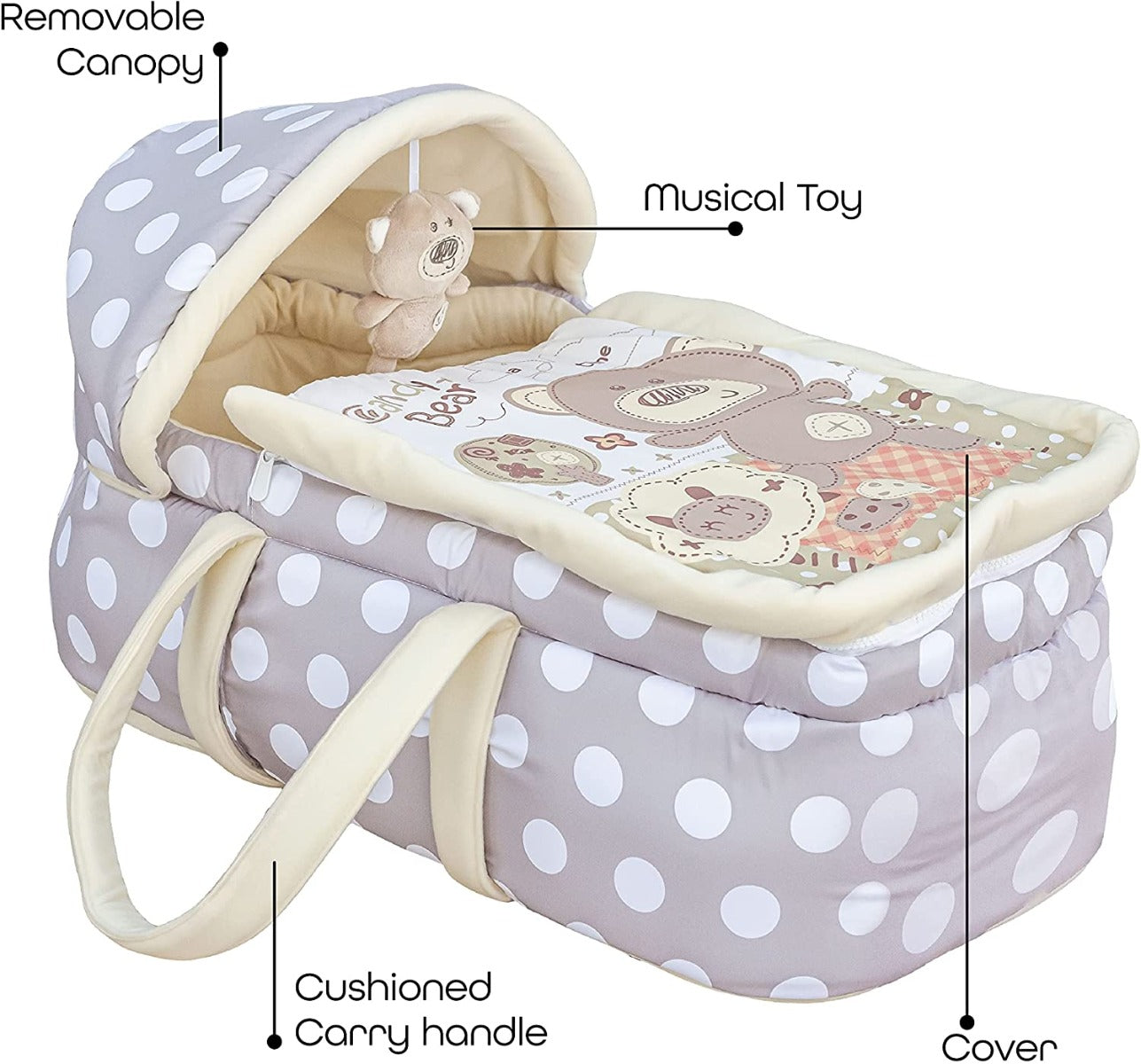 Buy Moon Moses Basket Grey | Yallatoys.com