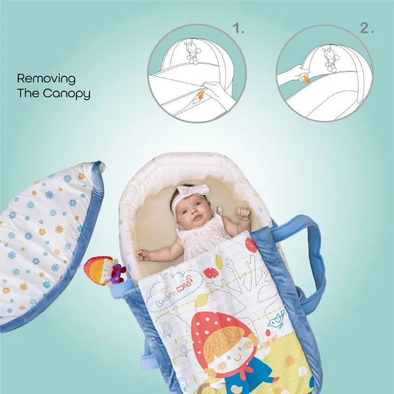Moon Moses Basket Travel Carrycot Blue Yallamomz Yallatoys