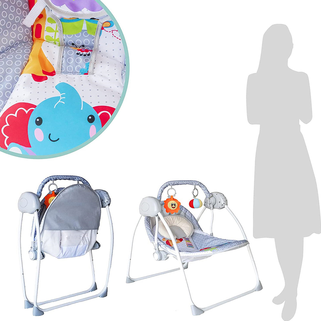 Buy Moon Bungee Electric Swing Grey | Yallatoys.com