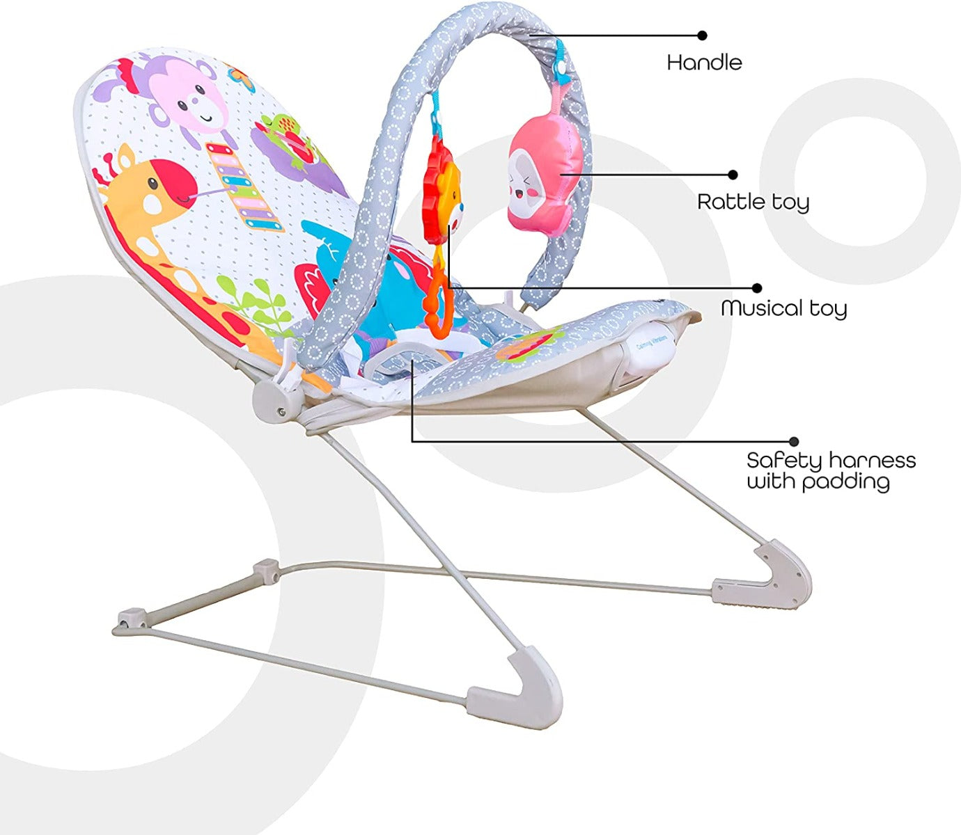 Buy Moon Hop Hop Bouncer Beige | Yallatoys.com