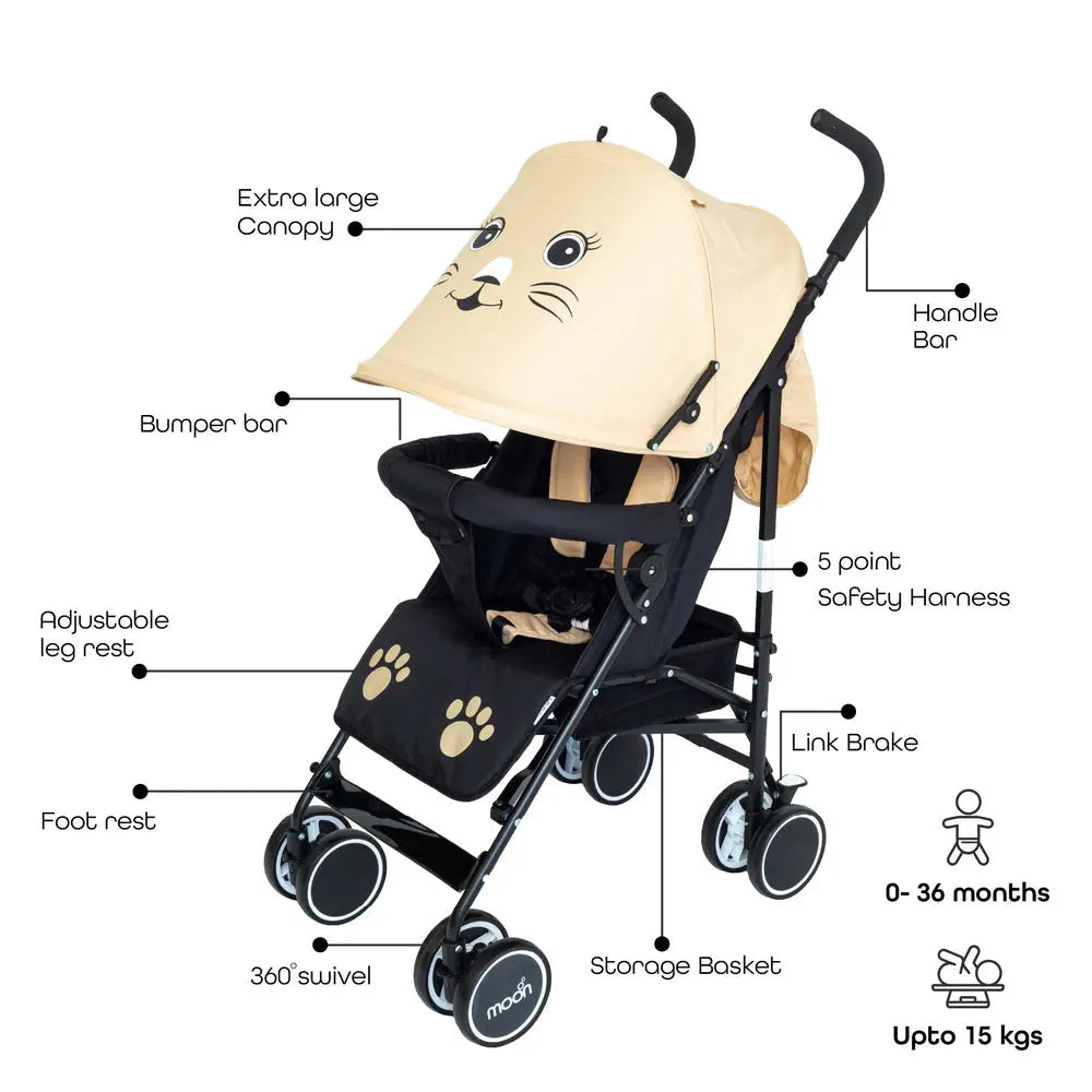 Moon Safari Ultra Light Weight Character Stroller Cat Yallamomz Yallatoys