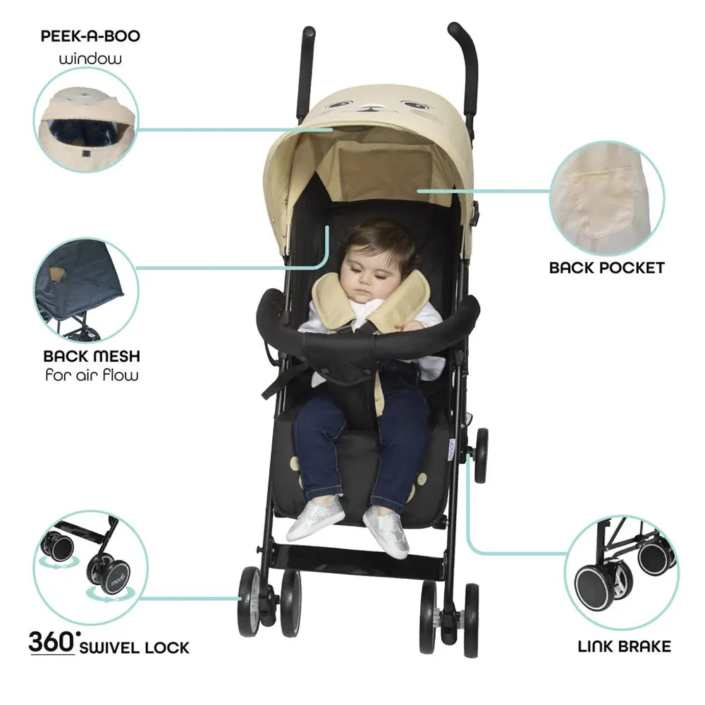 Moon Safari Ultra Light Weight Character Stroller Cat Yallamomz Yallatoys